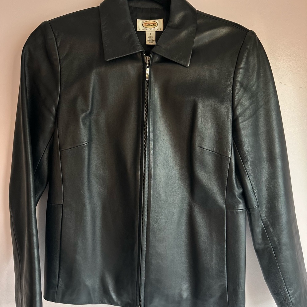Talbots Black Leather Jacket